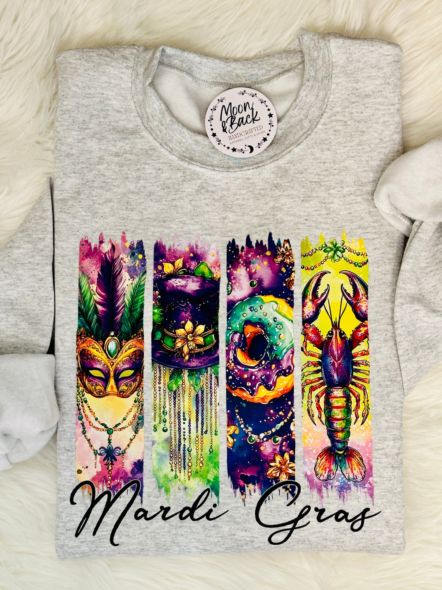 Mardi Gras Brushstroke T-Shirt or Sweatshirt