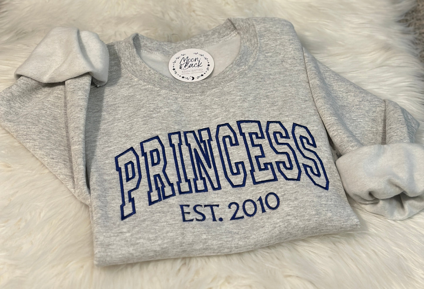 Princess Est. Custom Embroidered Sweatshirt Youth