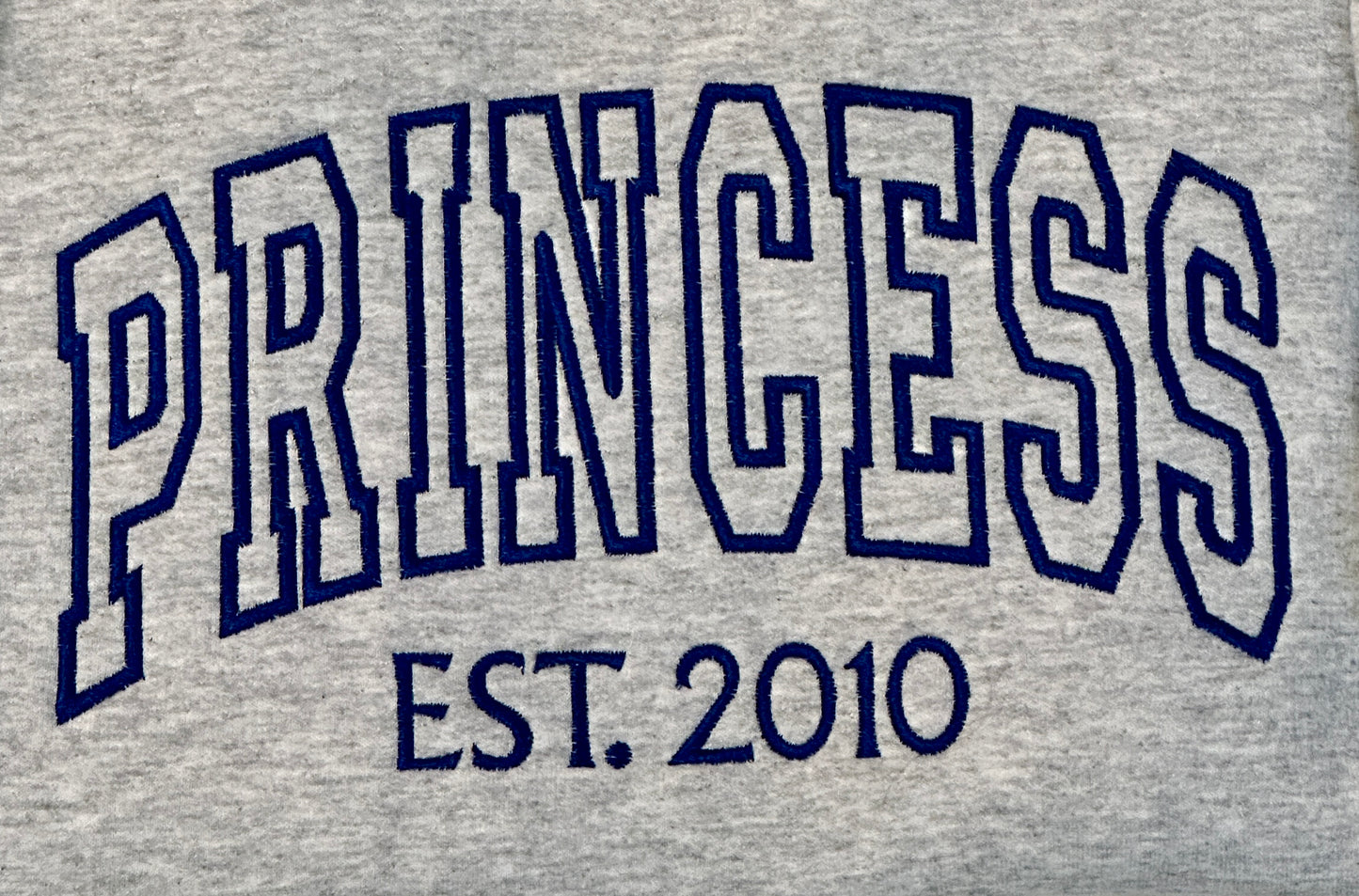 Princess Est. Custom Embroidered Sweatshirt Youth