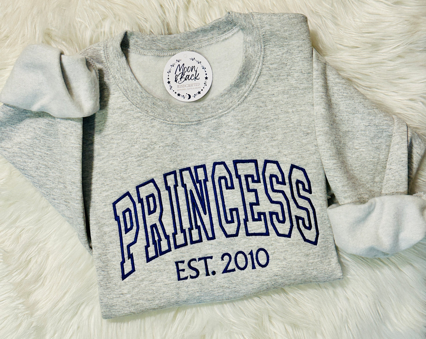 Princess Est. Custom Embroidered Sweatshirt Youth