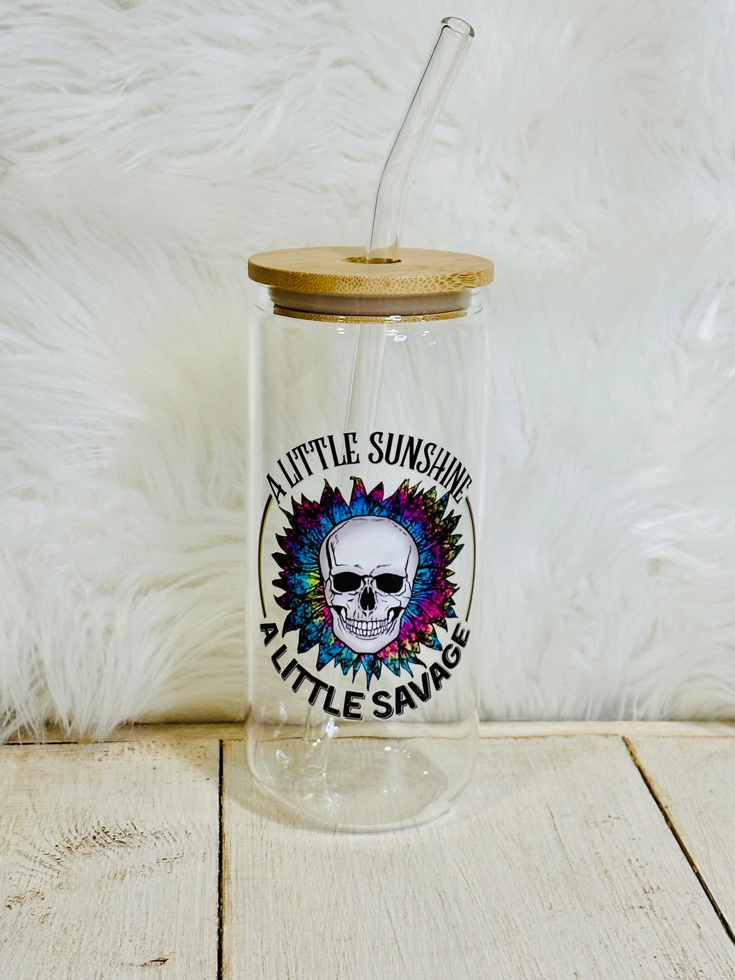 A Little Sunshine A Little Savage Glass
