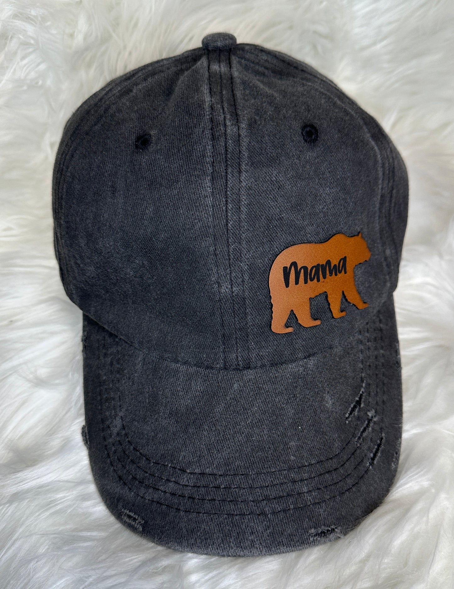 Mama Bear Patch Distressed Cap