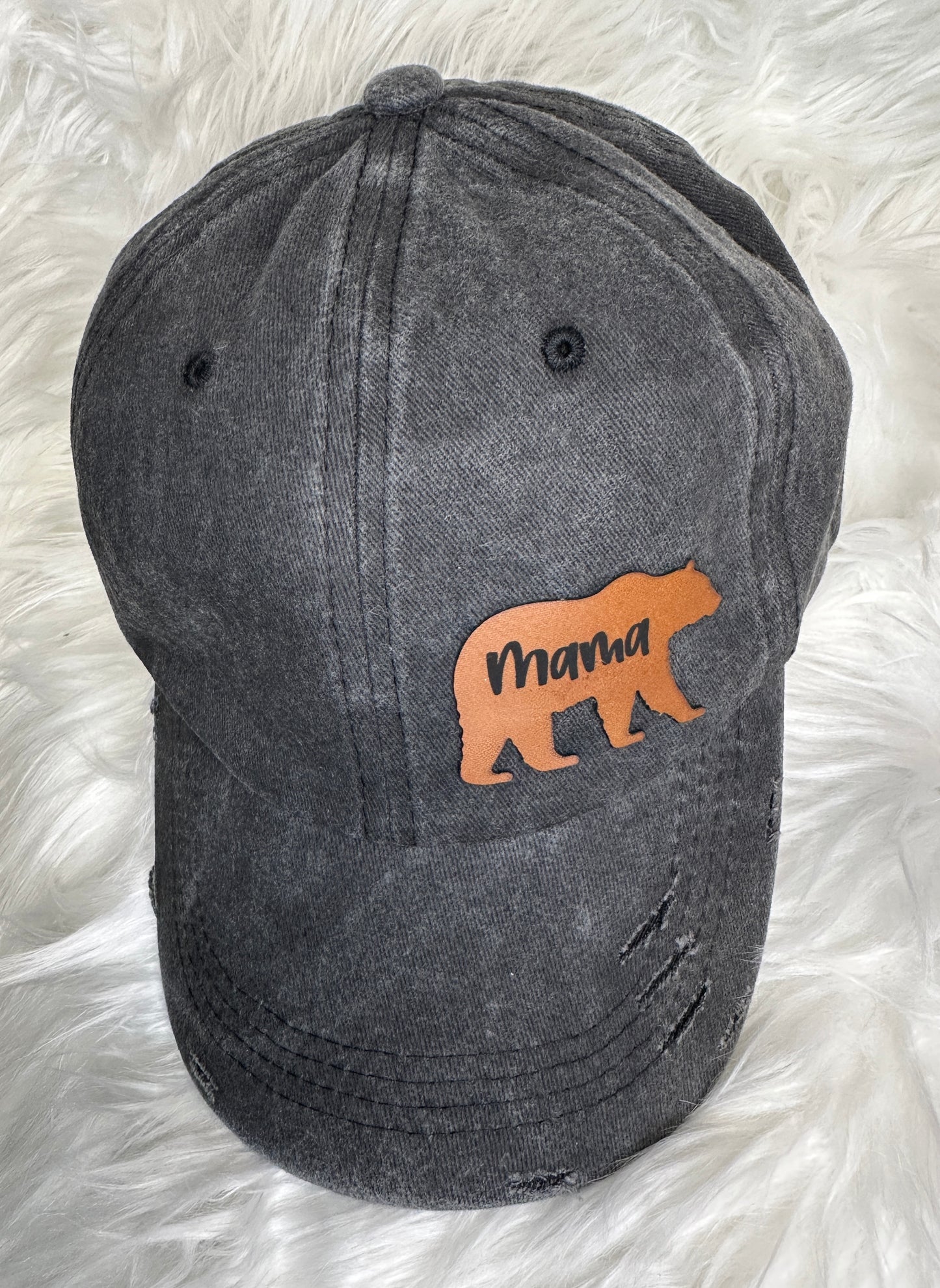 Mama Bear Patch Distressed Cap