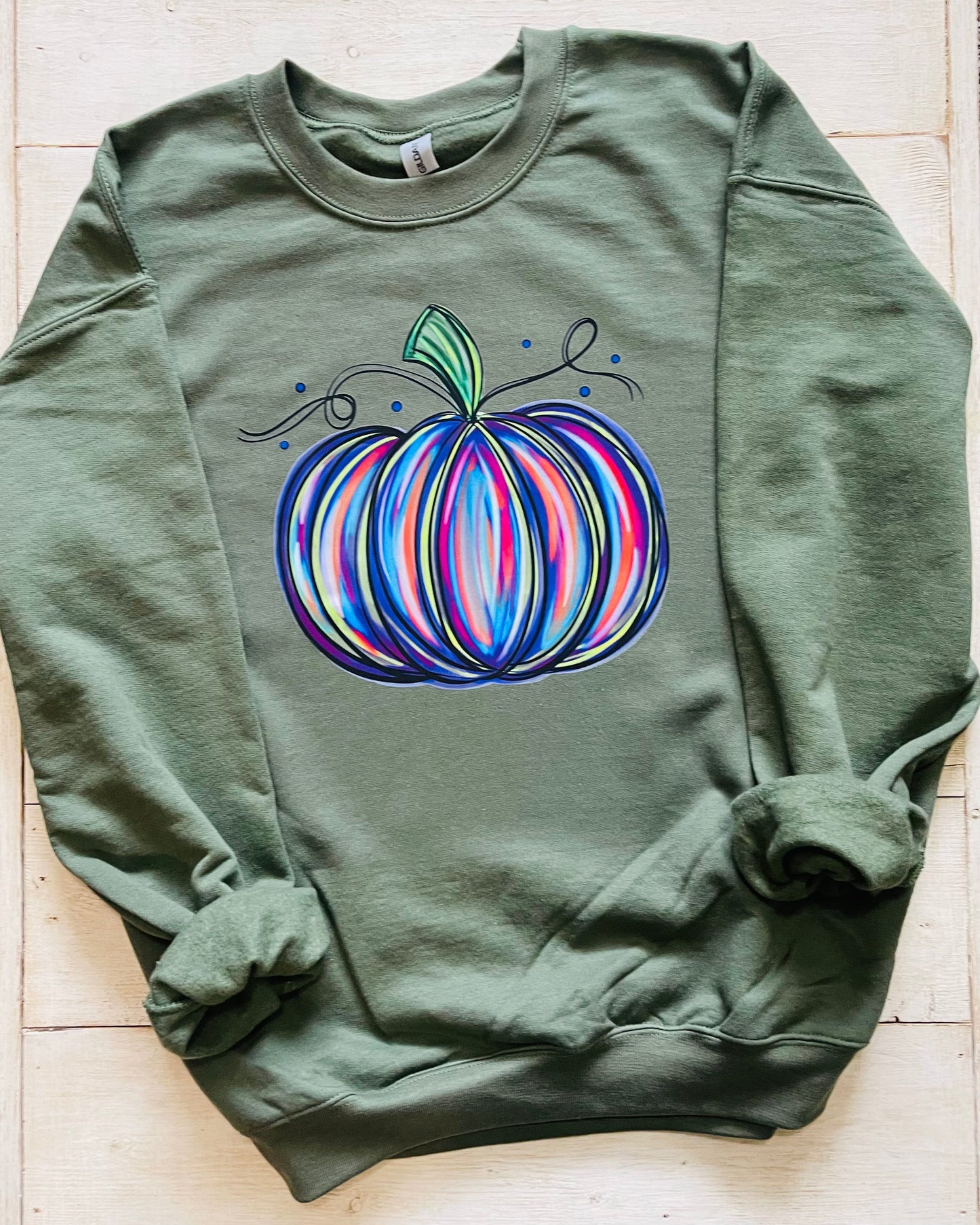Colorful Pumpkin Sweatshirt - Adult