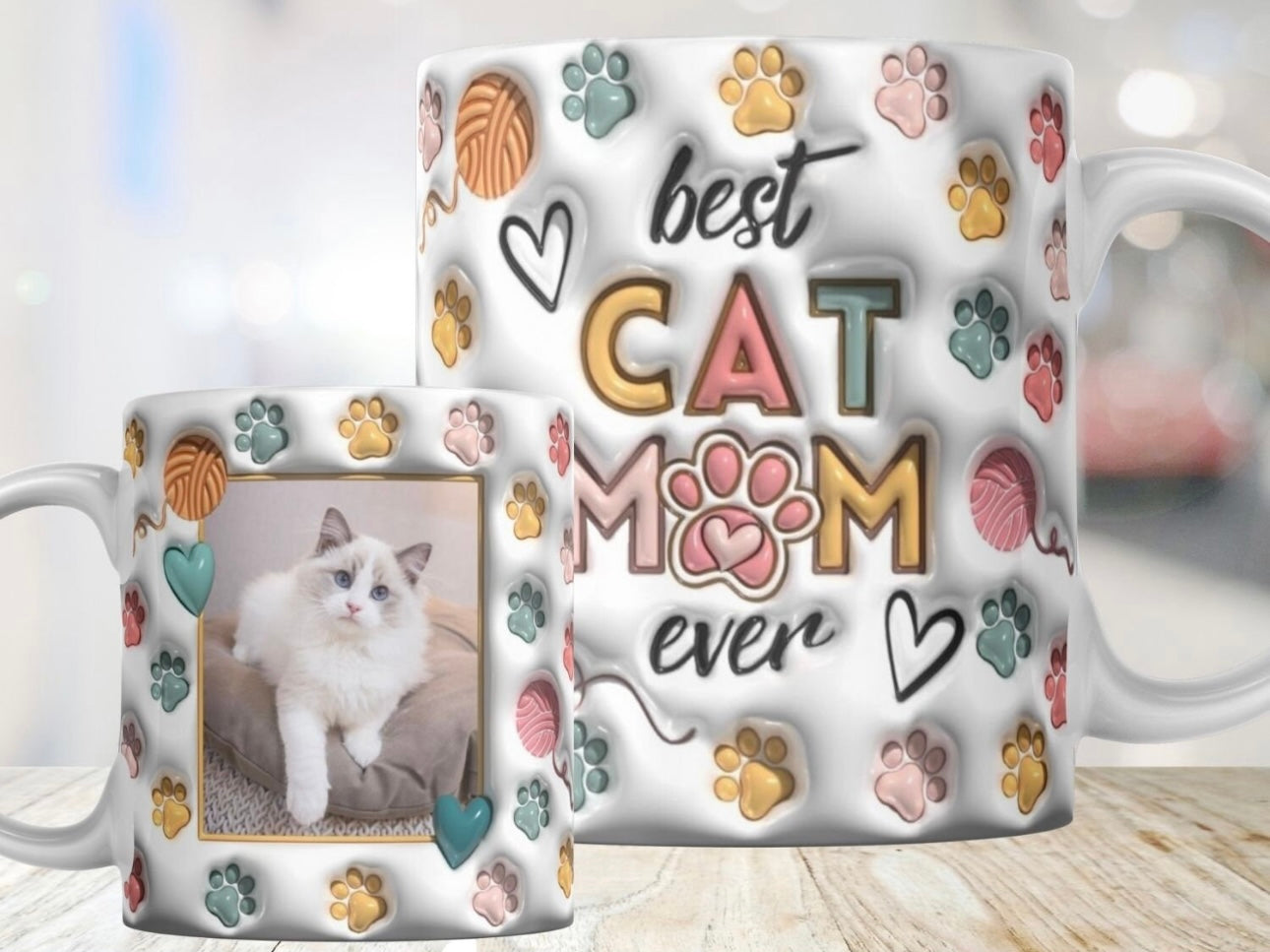 Best Cat Mom Ever Coffee Mug, Personalized