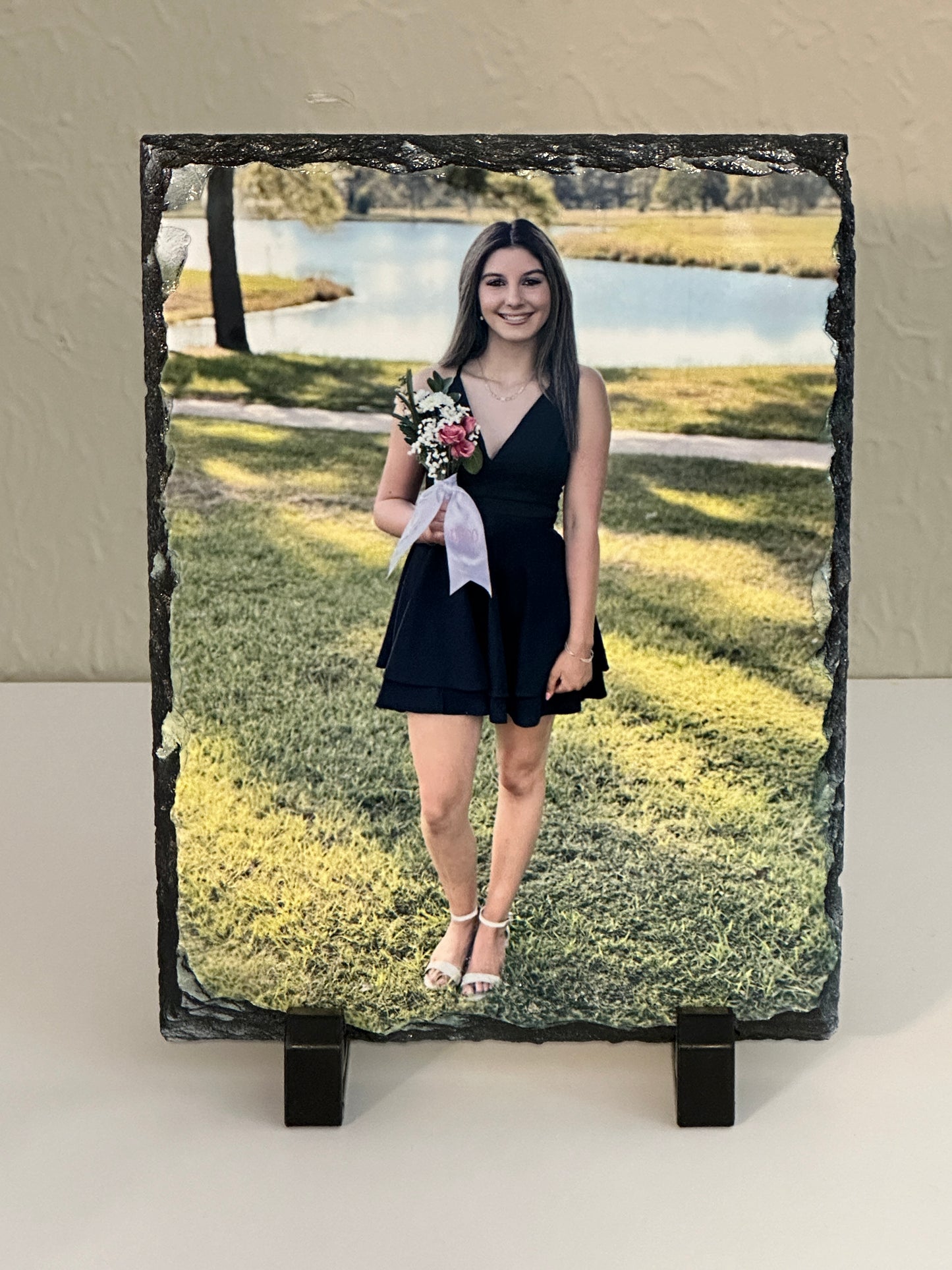 Personalized Slate Picture with Stand