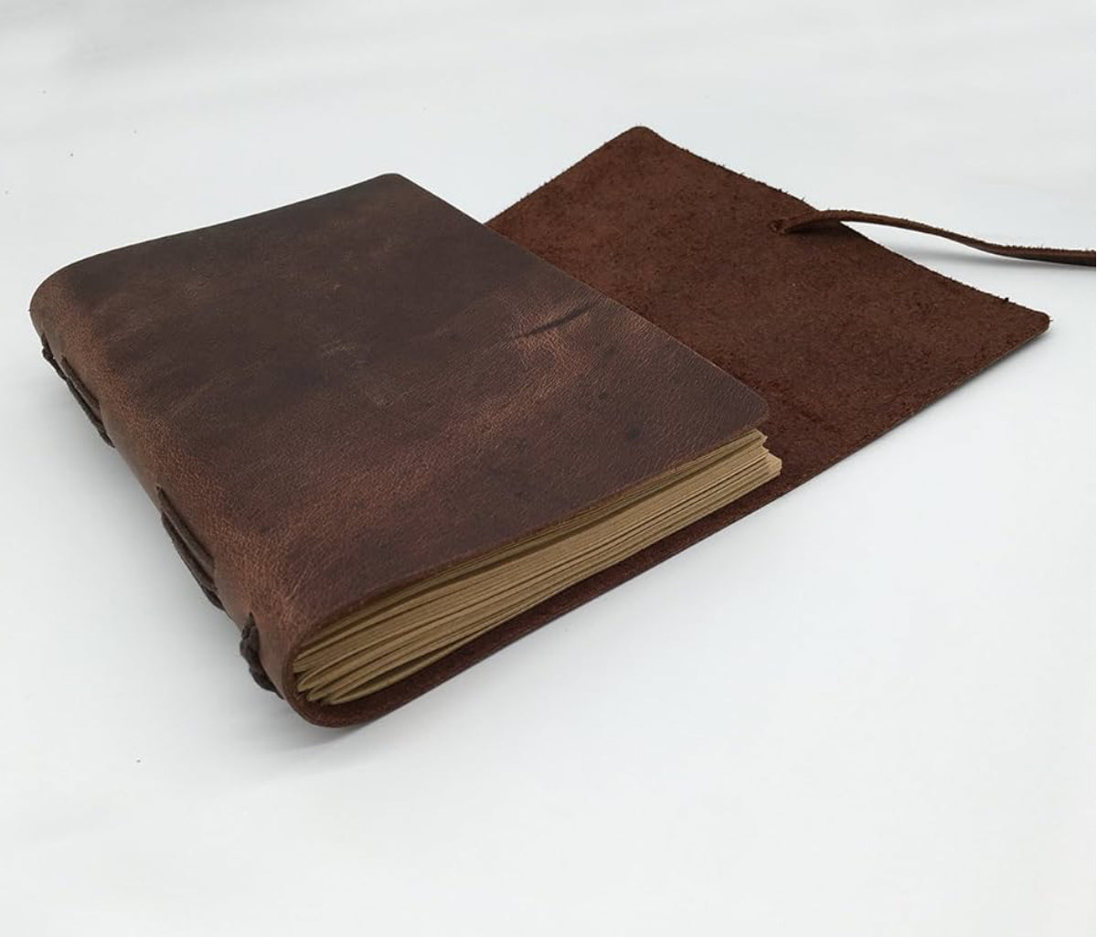 Custom Vintage Style Leather Cover Journal