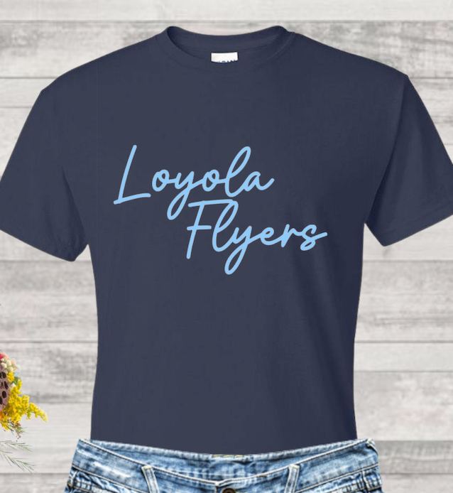 Cursive Loyola Flyers T-Shirt or Sweatshirt