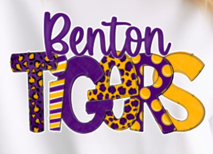 Benton Tigers Doodle T-Shirt - Adult