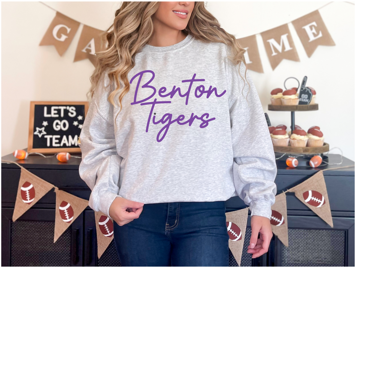 Cursive Benton Tigers T-Shirt or Sweatshirt