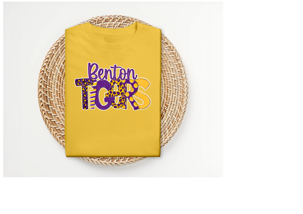 Benton Tigers Doodle T-Shirt - Adult