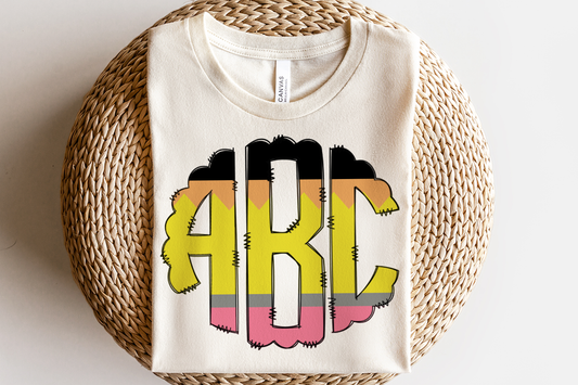 Monogram Pencil Design T-Shirt or Sweatshirt