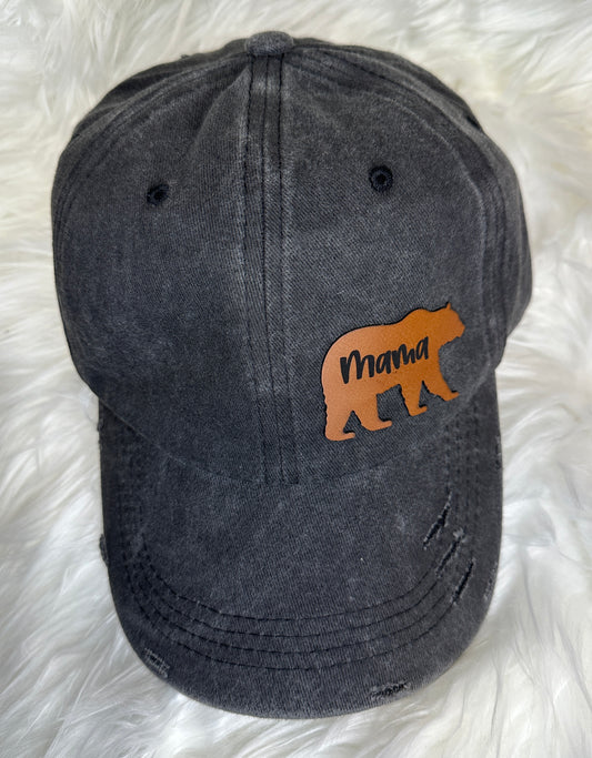 Mama Bear Patch Distressed Cap