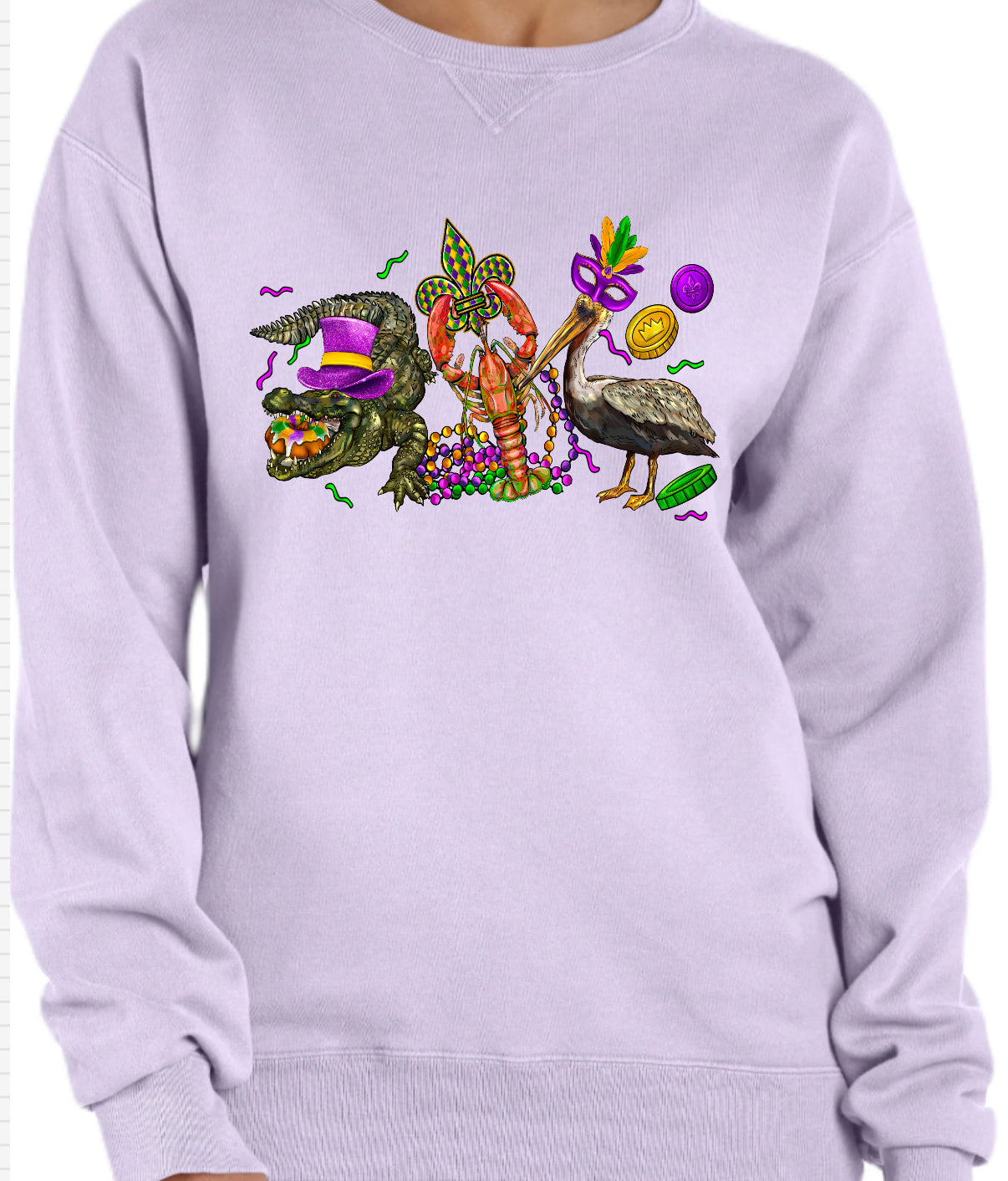 Alligator Crawfish Pelican Sweatshirt