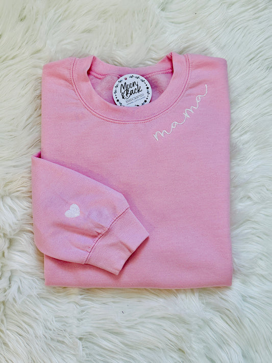 Custom Collar Embroidered Sweatshirt