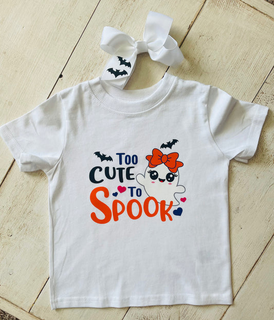 Too Cute Too Spook Shirt & Bow Combo