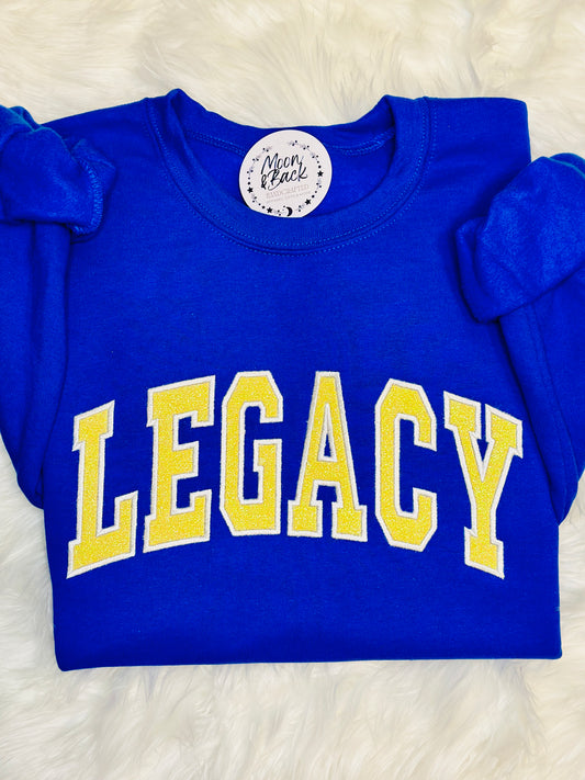 Legacy Glitter Embroidered Sweatshirt