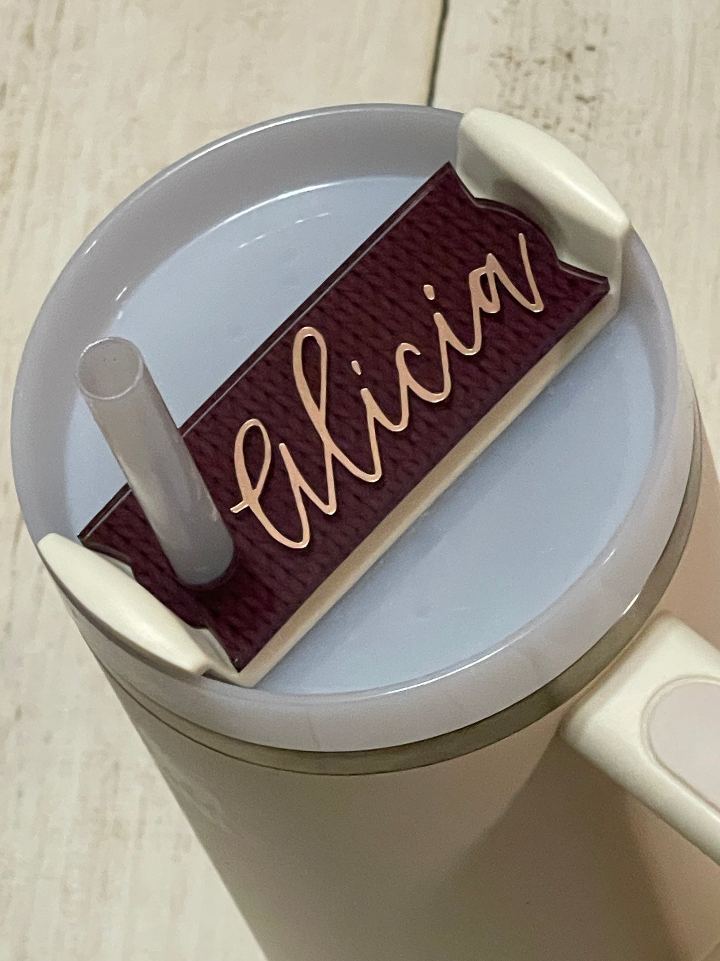 Solid Sweater Design, Tumbler Lid Topper 30oz - Personalized