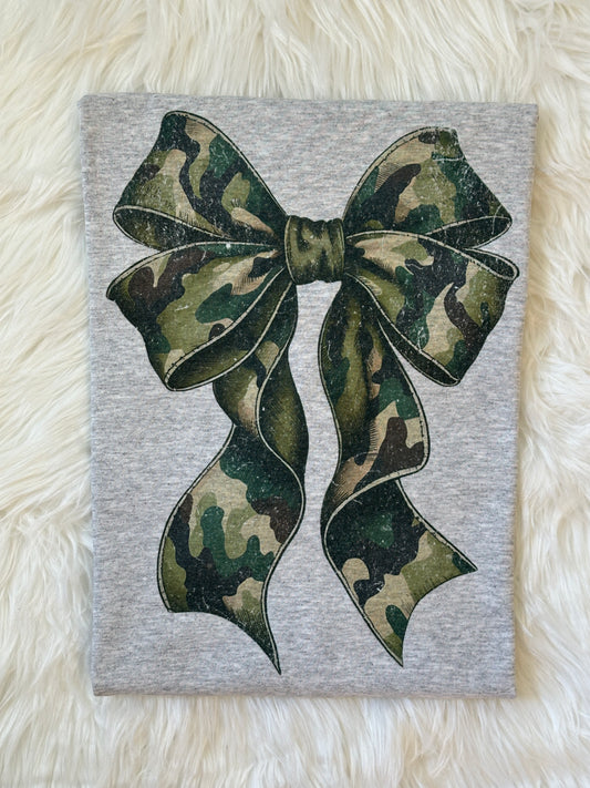 Camo Bow T-Shirt or Sweatshirt