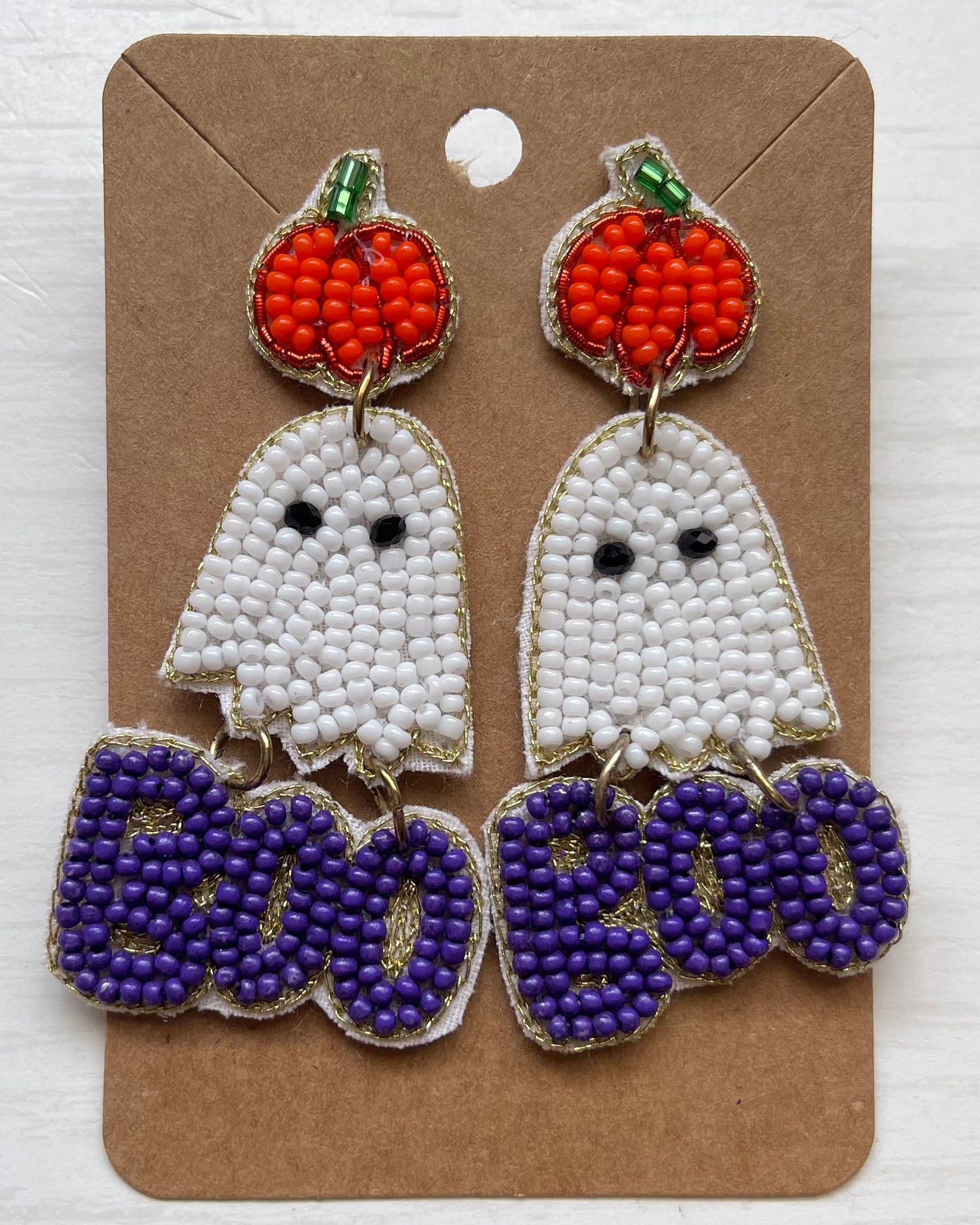 Boo Halloween Earrings