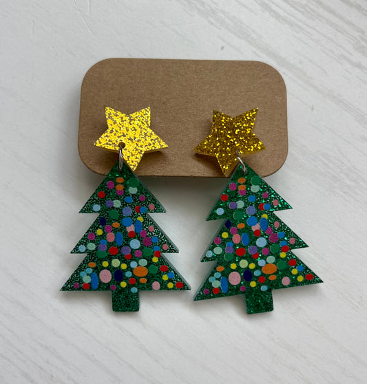 Christmas Tree  Earrings