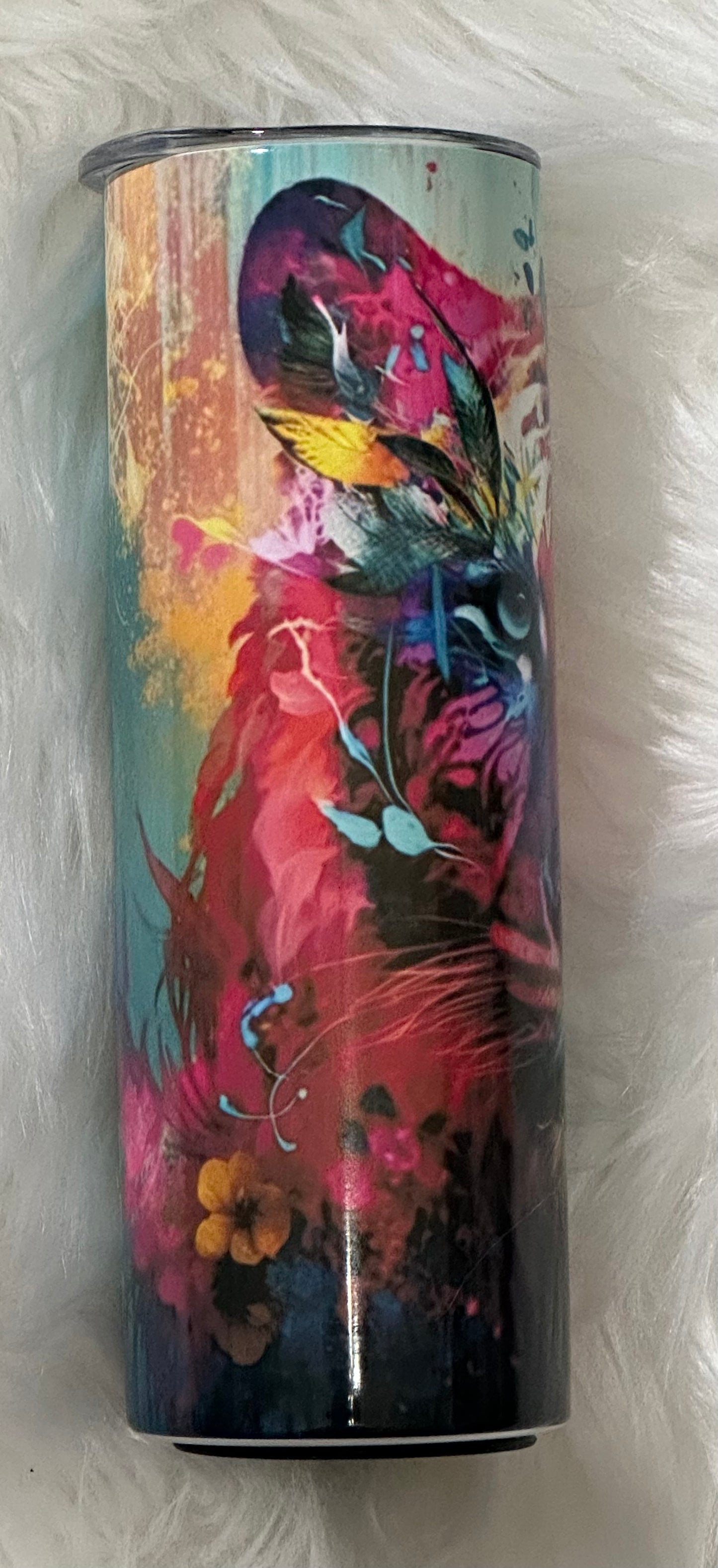 Neon Tiger Design Tumbler