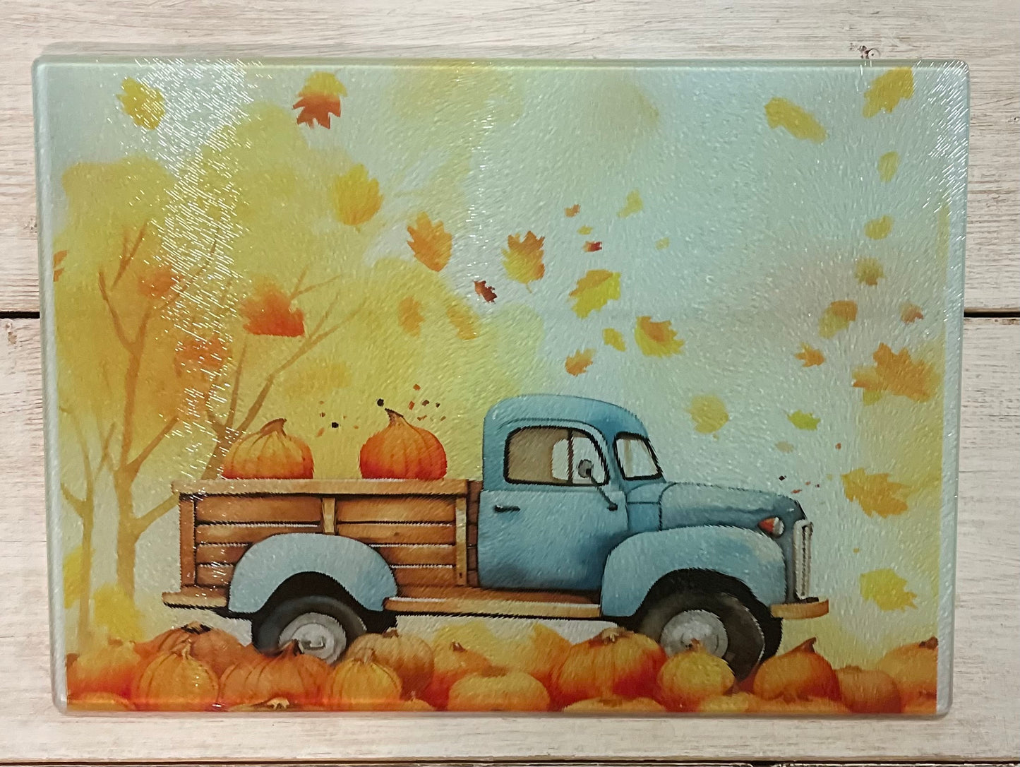 Autumn Harvest Truck Cutting Board