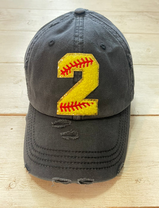 Softball Number Cap - Personalized