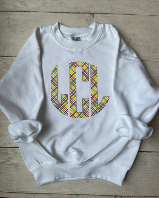 Multi-Color Stripes Monogram Sweatshirt - Personalized Adult