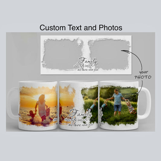 Two Photo Coffee Mug, Personalized