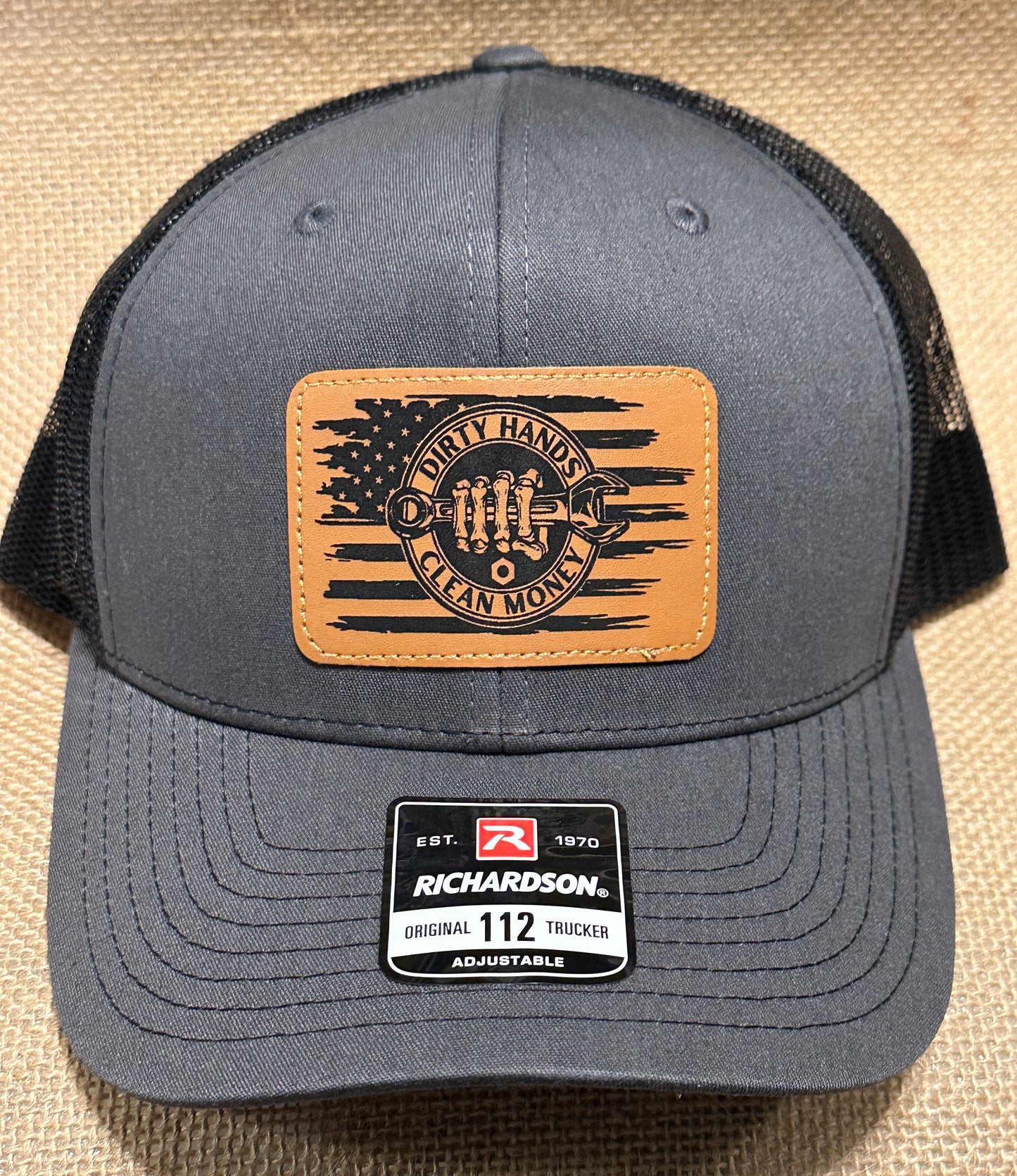 Dirty Hands Clean Money Patch Trucker Cap