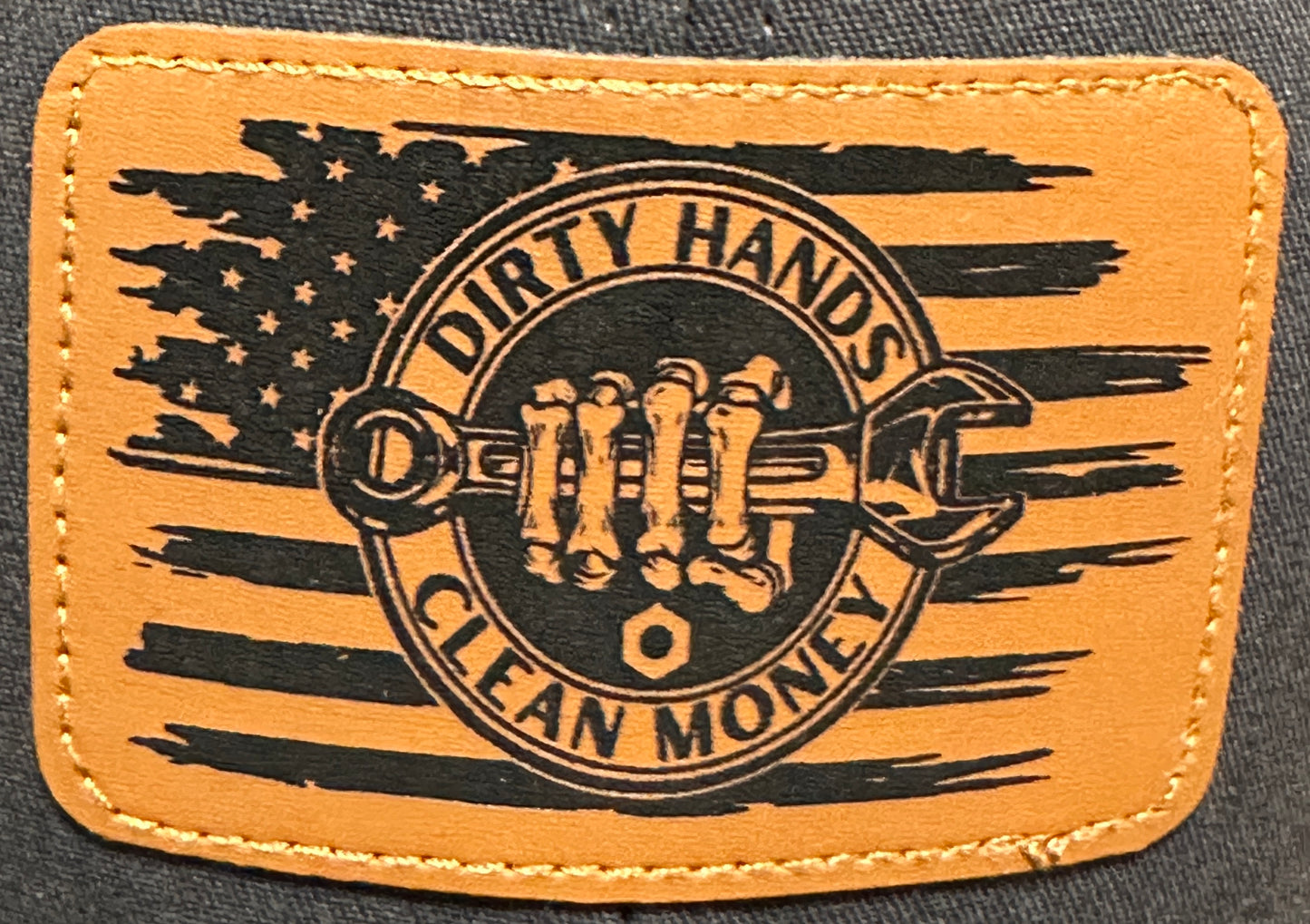 Dirty Hands Clean Money Patch Trucker Cap