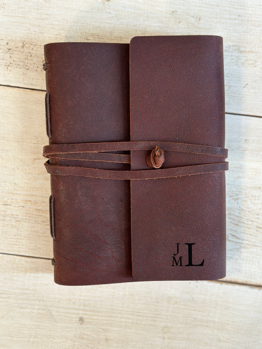 Custom Vintage Style Leather Cover Journal