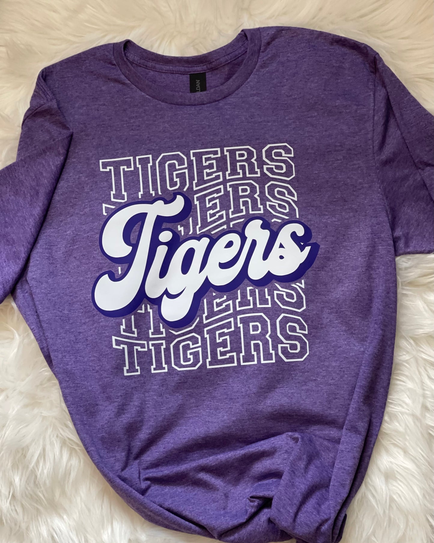 Tigers Tigers Tigers Retro Solid T-Shirt