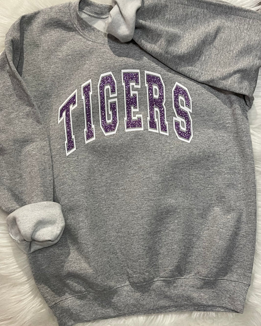 Tigers Glitter Purple Sweatshirt