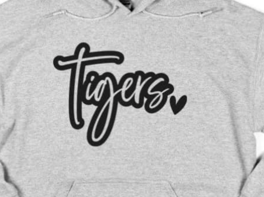 Tigers with Heart Hooded Sweatshirt