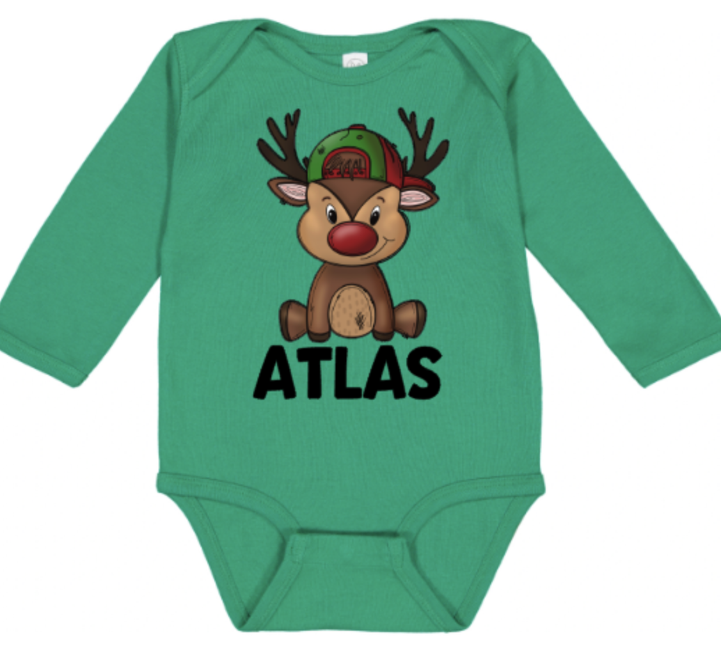 Personalized Reindeer Infant Bodysuit