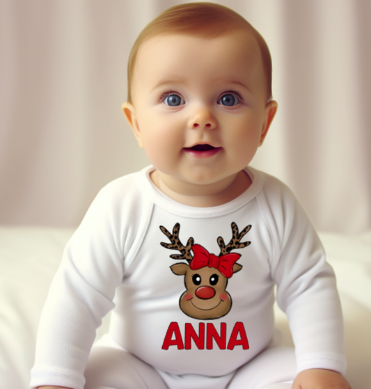 Personalized Reindeer Infant Bodysuit