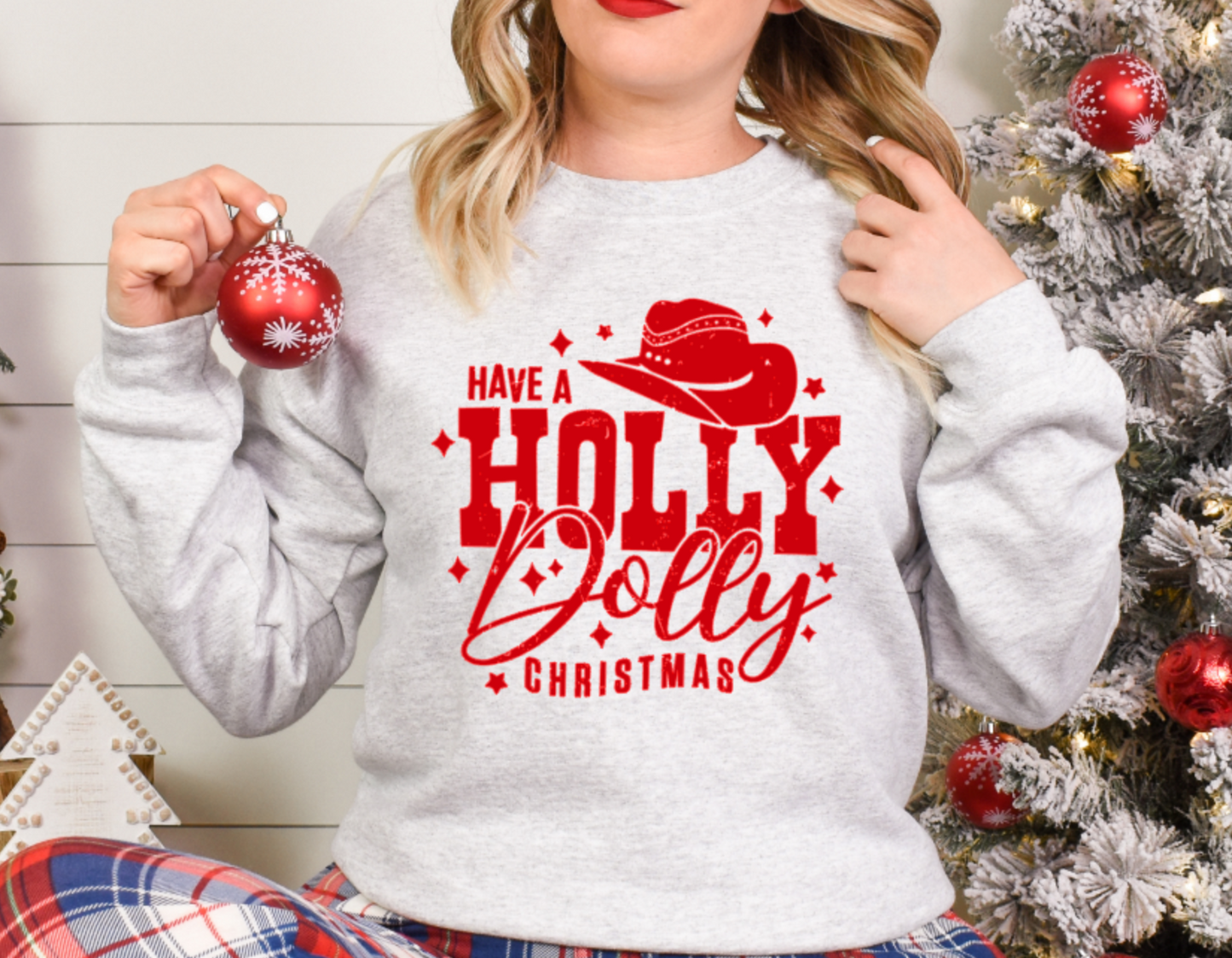 Holly Christmas Sweatshirt - Adult