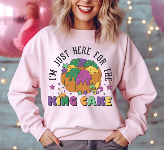 I'm Just Here For The King Cake Sweatshirt - Adult