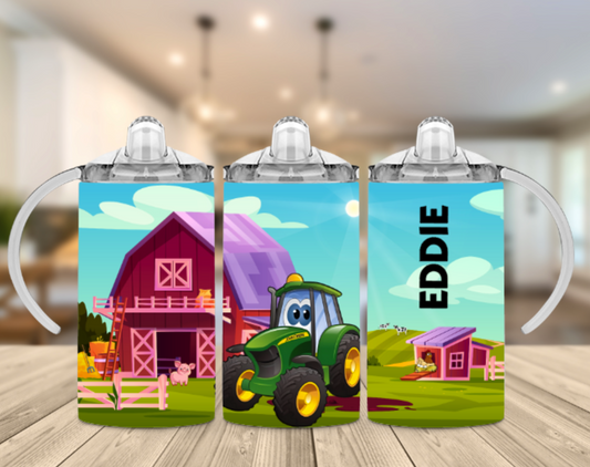 Farm Theme Tractor Sippy Cup