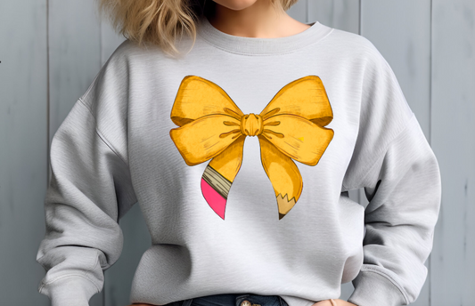 Watercolor Pencil Bow Sweatshirt