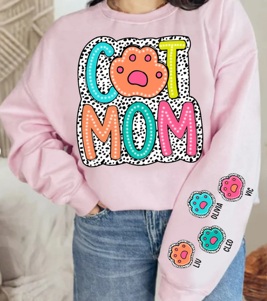 Cat Mom Sweatshirt Personalized