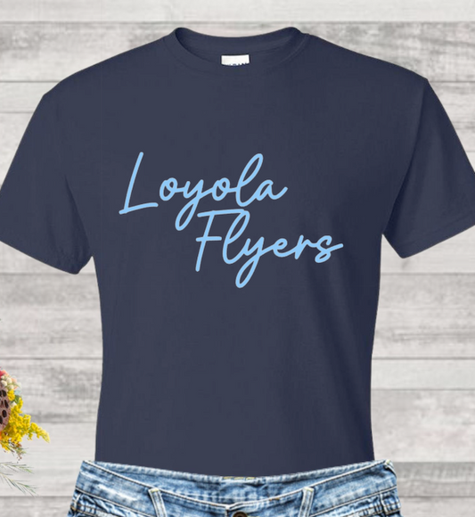 Cursive Loyola Flyers T-Shirt or Sweatshirt