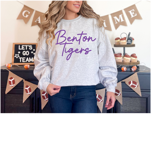 Cursive Benton Tigers T-Shirt or Sweatshirt