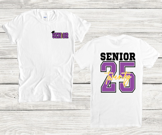 Senior 2025 Tee - Choose Your School Colors