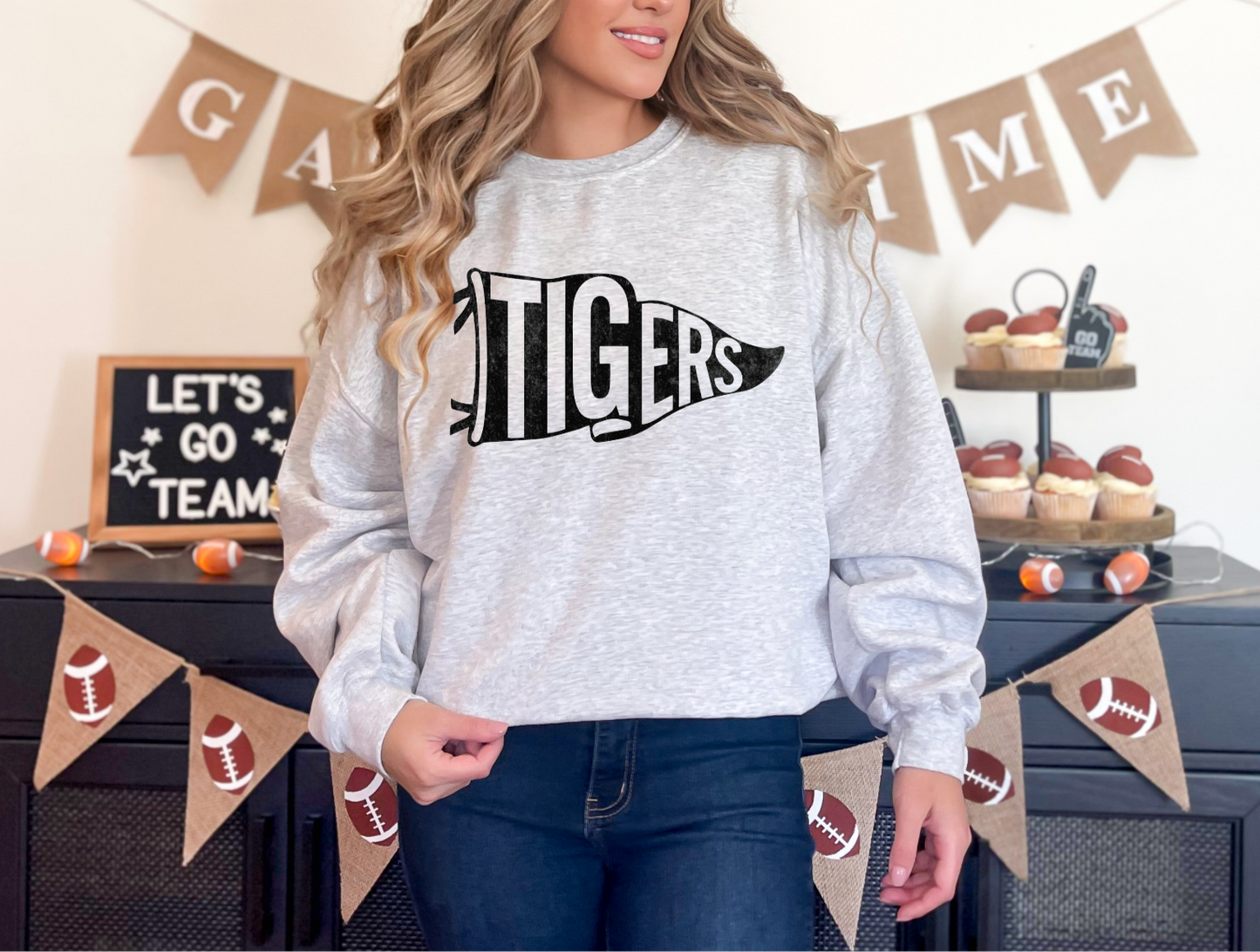 Tigers Grunge Flag Tee or Sweatshirt